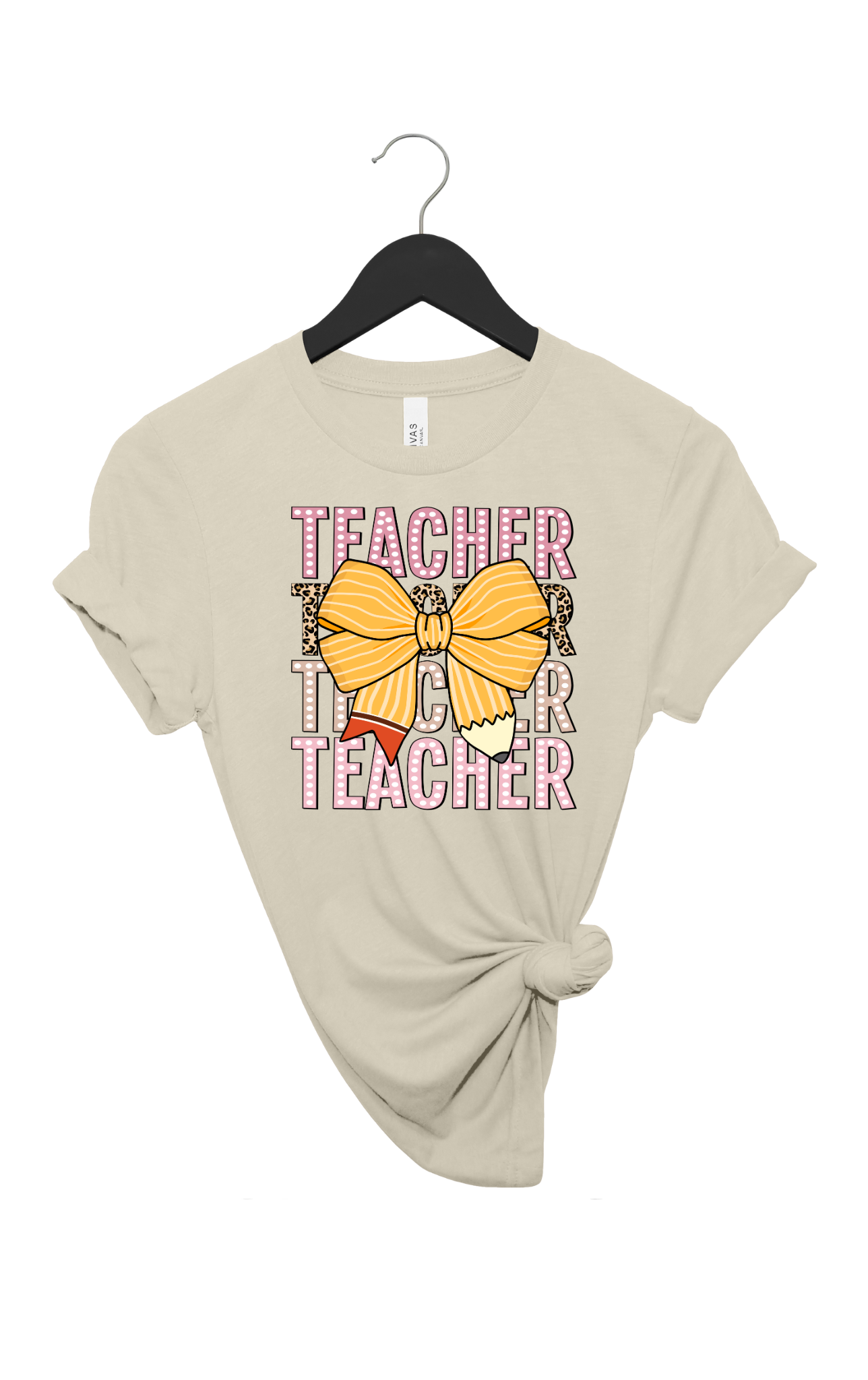 Pencil bow and Teacher